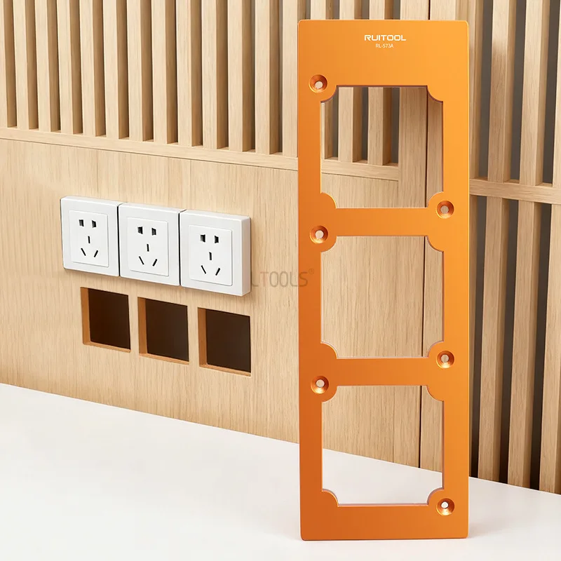 

Electrician 86 Type Wire Box Switch Socket Opening Template Bottom Box Opening Mold Aluminum Alloy Professional Household Tools