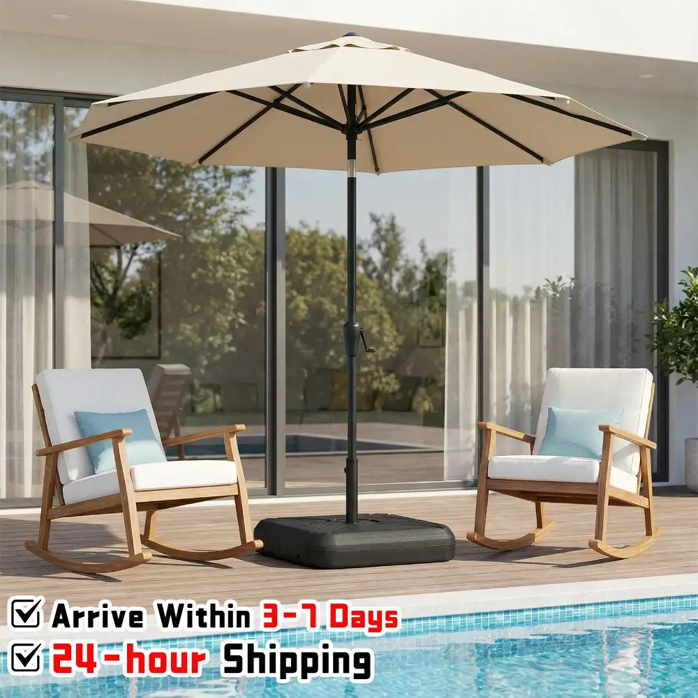 

Cantilever Patio Umbrella Base with Wheels Water & Sand Filled Umbrella Base 130KG Capacity for Garden Backyard Deck Poolside