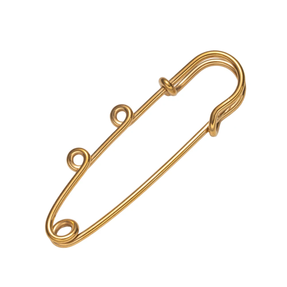 5 Stück Edelstahl 50/70mm Sicherheitsnadeln Broschenrohlinge mit 1/2/3/4 Ringen für DIY Schmuckherstellung Zubehör Bastelbedarf – Detail 5