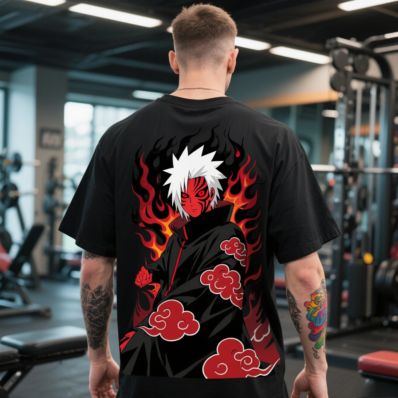

2025 Summer Pure Cotton Round-neck Short-sleeved T-shirts for Men and Women, From The Famous Anime "Naruto: Uchiha Ban"