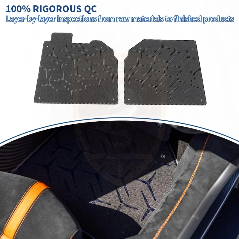 SVJ Style Luxury Car Interior Patterned Front Floor Mats for Lamborghini Aventador LP700 LP720 LP750
