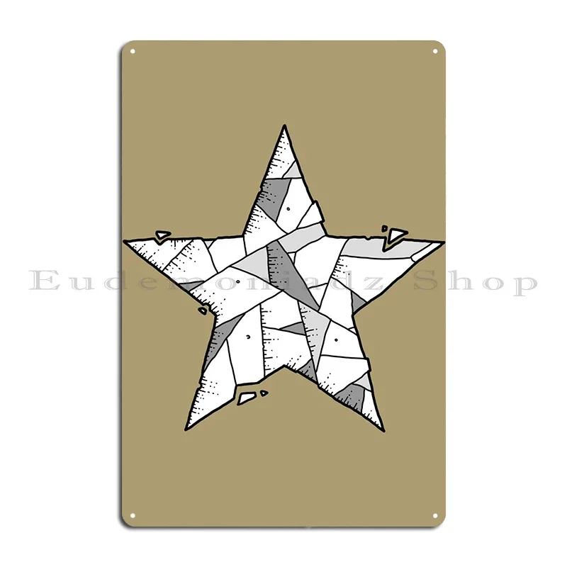 Cracked Star Revolution Metal Sign Rusty Wall Decor Pub Custom Kitchen Tin Sign Poster