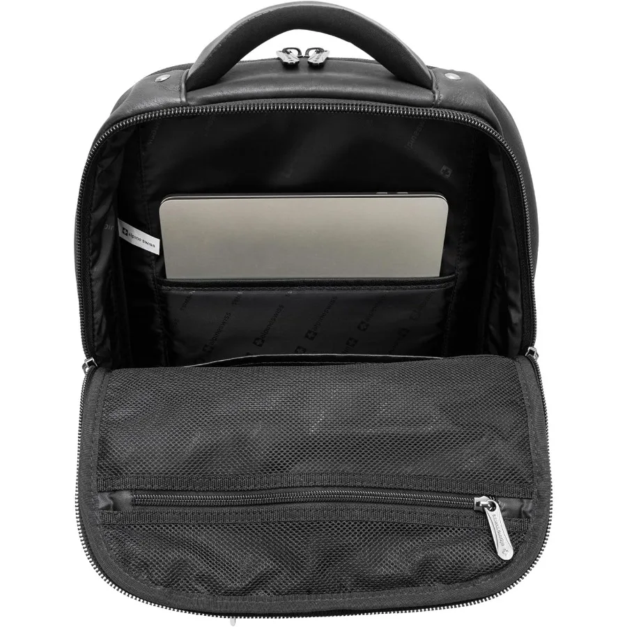 حقيبة ظهر للسفر للكمبيوتر المحمول Olsen 13 مصنوعة من الجلد الطبيعي النحيف للسفر أثناء العمل #4