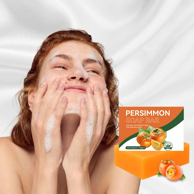 

West Month Persimmon Cleansing Soap Moisturizes Mildly Cleanses Fragrances Softens and Cares Skin Soap for All Skin Types