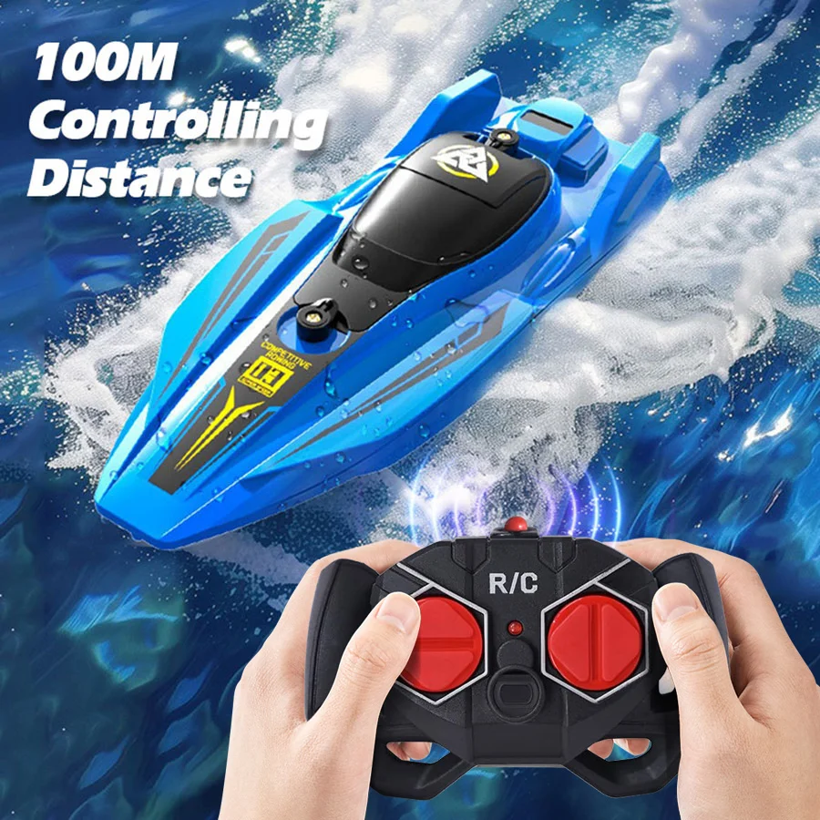 Barco de Control remoto 2,4 GHz 5 velocidades impermeable barco de Radio Control lancha rápida de Control remoto barco de PVC juguete regalo para niños
