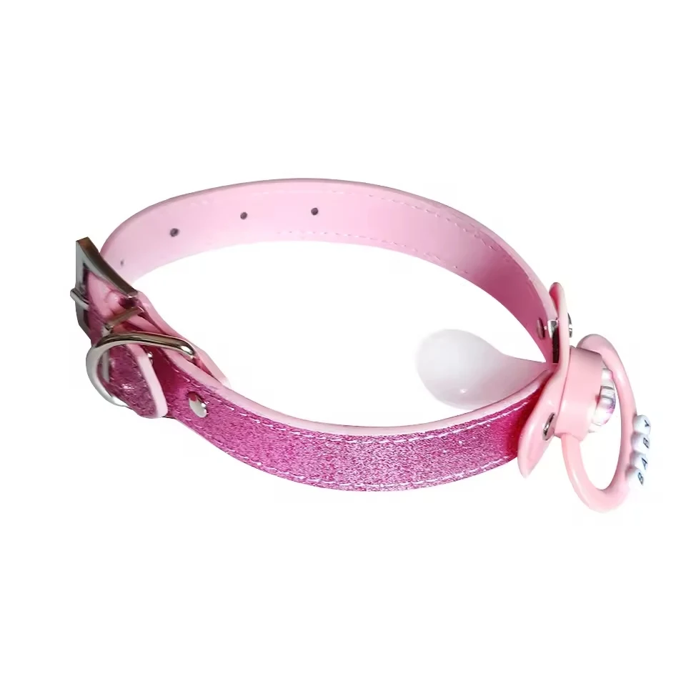 ABDL Gag Pacifier Adult Size Pacifier Belt Collar Adult Baby Silicone Pacifiers Plus Large Dummy Gag Pacifier