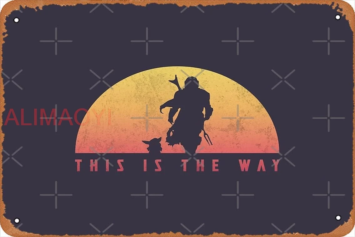 Yzixulet este es el camino atardecer arte impresión Vintage 8 "x 12" cartel de chapa de Metal divertido hombre cueva decoración agradable