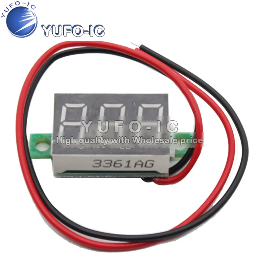Two Line Voltage Meter 0.36 -inch DC4.5 V-30v Dc Voltmeter Head Motorcycle Voltmeter Display Table good quality