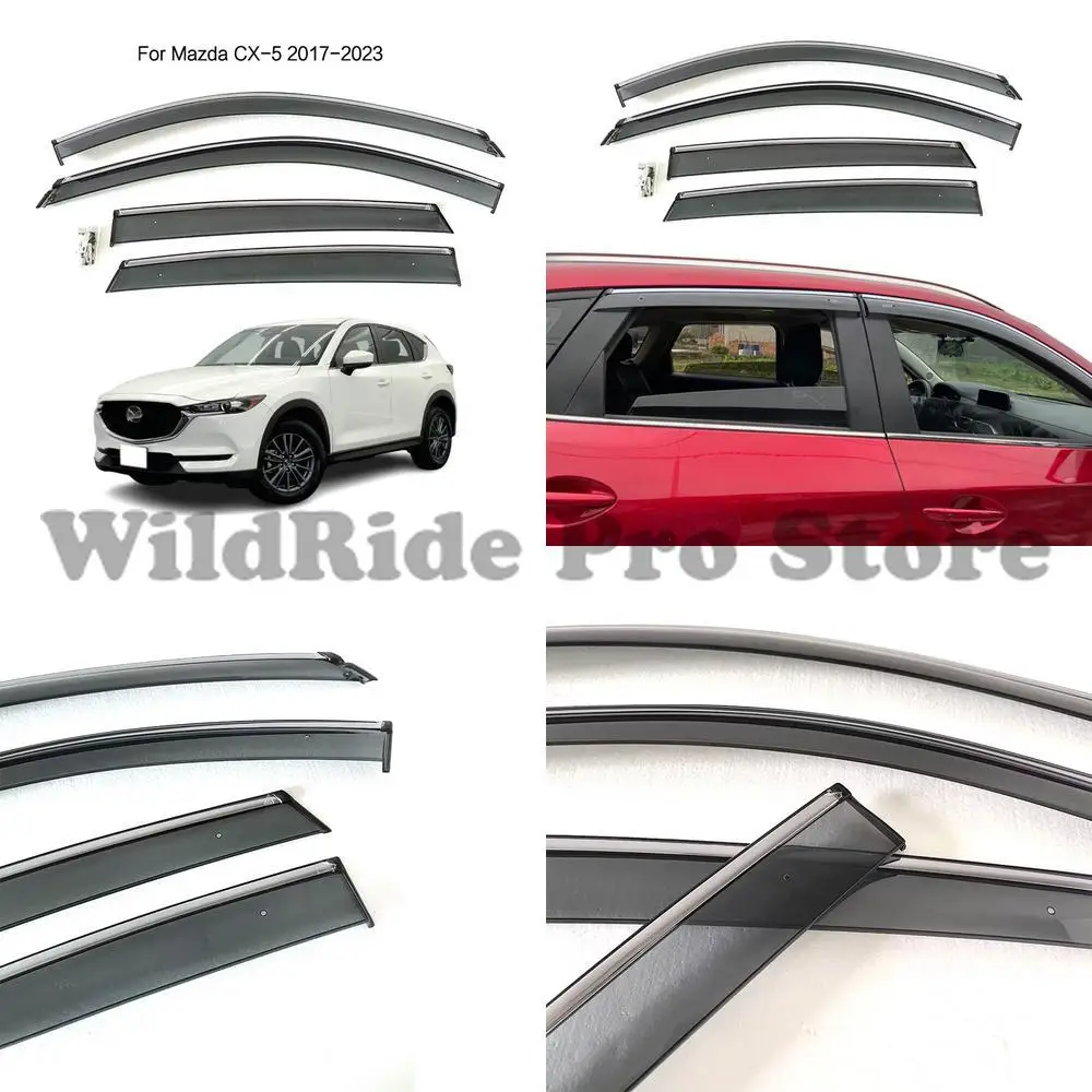 

1 set Dedicated For 2017-2023 Mazda CX-5 Rain Visor Injection Molded Thickened Window Rain Guard Strip for CX5 Rain Deflector