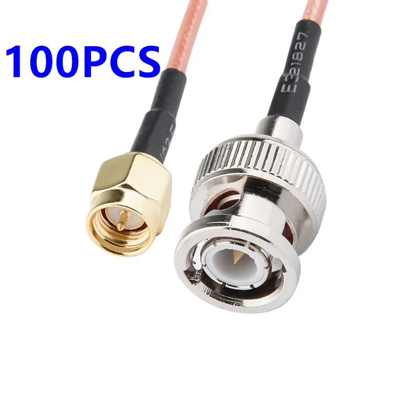 

100PCS SMA Male to BNC Male RF Coaxial Cable RG316 Pigtail Jumper Coax Antenna Extender BNC Connector Adapter 15CM 30CM 50CM