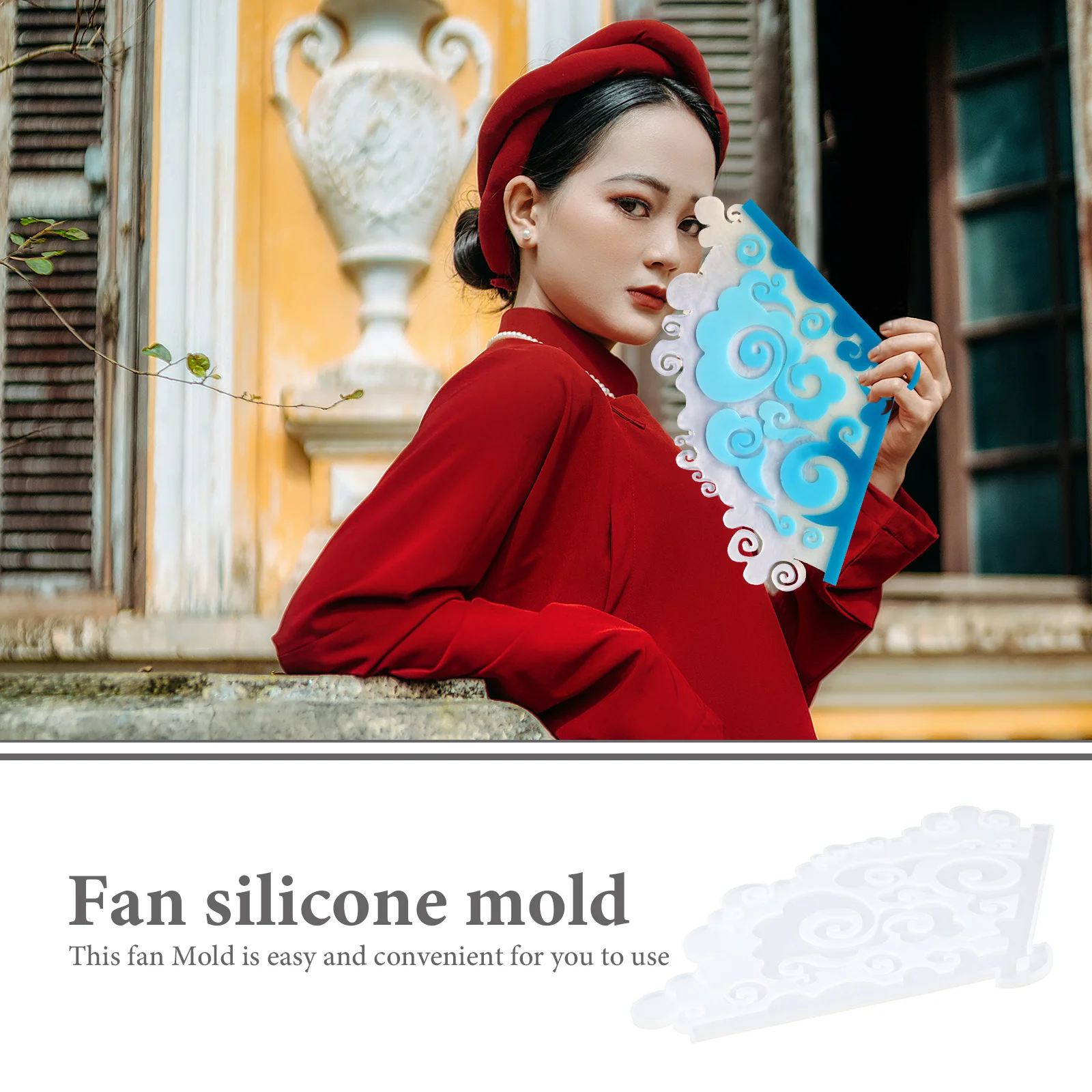 

Fan Mold Silicone Diy Resin Craft Tool Chinese Style Handmade Accessory Kit For Jewelry Making Dry Flower Art Decor