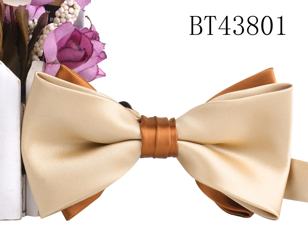 Satin Weave Bow Tie For Men Adult Multicolor Bow Ties For Business Wedding Butterfly Suits Cravats Bowties For Groomsmen Gifts