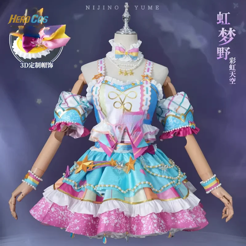 

HERO Cos Aikatsu Stars Nijino Yume Косплей Костюм Лолита Платье Хэллоуин Вечеринка Великолепная Униформа Аксессуары Реквизит Комплект
