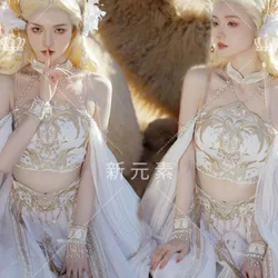 Holy Fairy Chinese Ancient Costume Style Dunhuang Hanfu Exotic Western Region Princess Dance Set Stage Performance Clothing
