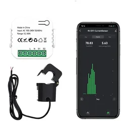 Monitoraggio completo dell'energia Accessori sostituibili Misuratori di elettricità Tensione con morsetto CT 0.2A-80A Sicuro semplice