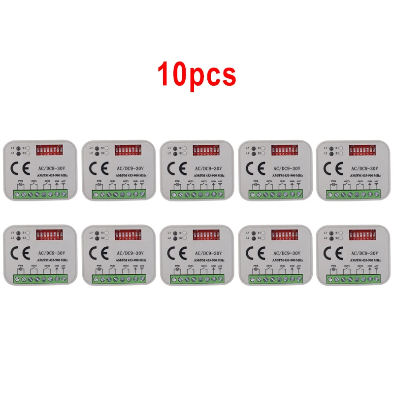 SMG-662 Penerima Pintu Garasi Universal RX Multi 300-900MHz AC/DC 9-30V Gerbang Remote Control Modul Relay untuk 433MHz 868MHz 300MHz 315MHz 390MHz 433.92MHz 868.3MHz 434.42MHz 318MHz 330MHz