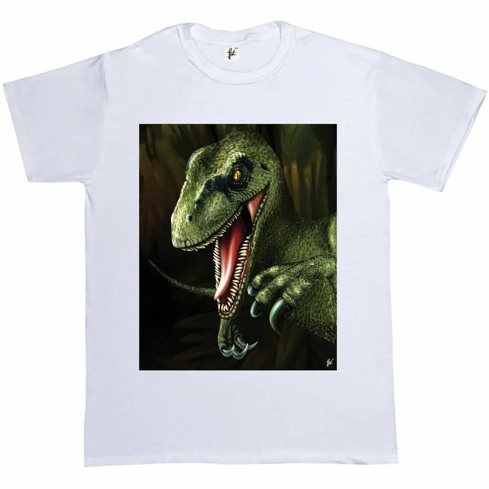 Scary Jurassic Raptor Velociraptor Dinosaur Mens T-ShirtUnisex Women's Summer Cotton Luxury Brand Retro Oversized