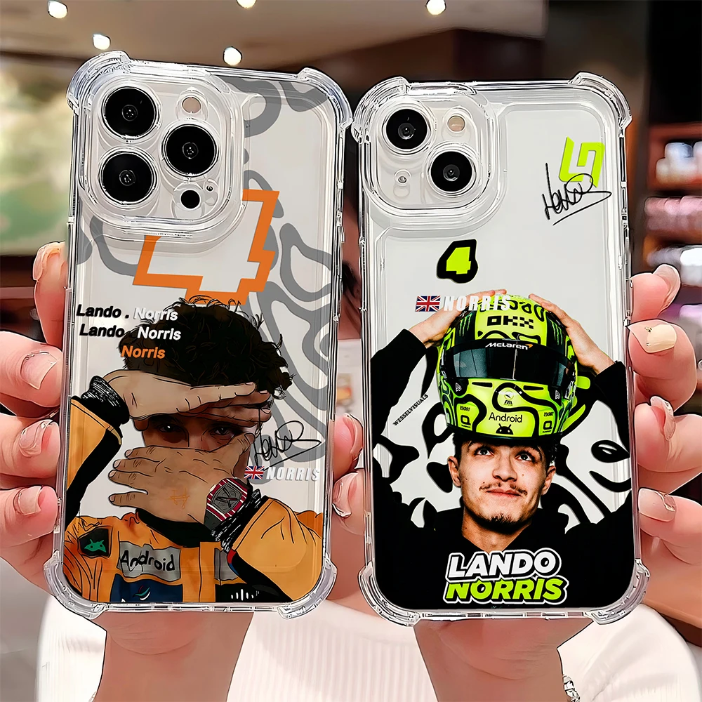 Phone Case For L-Lando Norris Samsung Galaxy S25 S24 S23 S22 S21 Note20 Edge FE Ultra Plus 4G 5G Anti Fall Cover