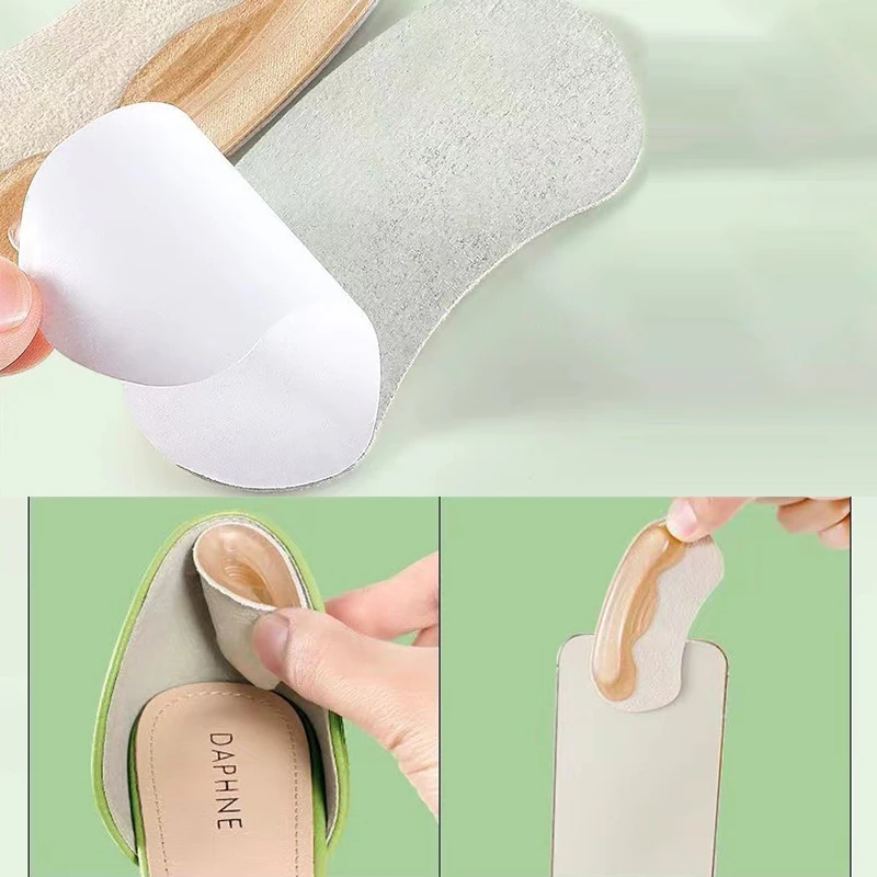 Silicone Shoe Pads for High Heels Pain Relief Anti-wear Cushion Heel Protector Shoes Sticker Cowhide Insert Pad Foot Care Insole