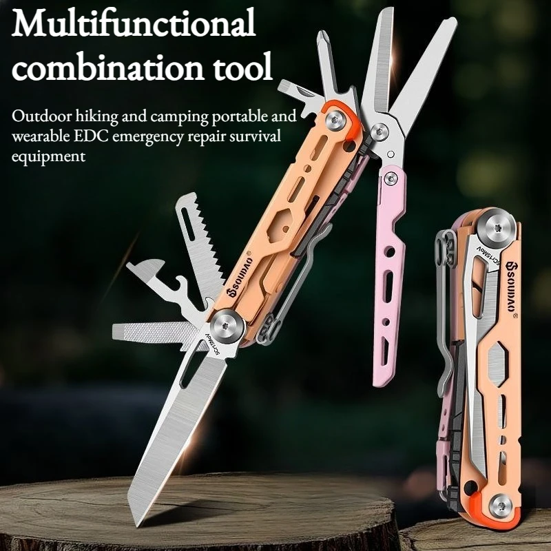 

Outdoor Multi-functional Combination Tool Foldable Portable Camping Emergency Window-breaking Hammer EDC Tool