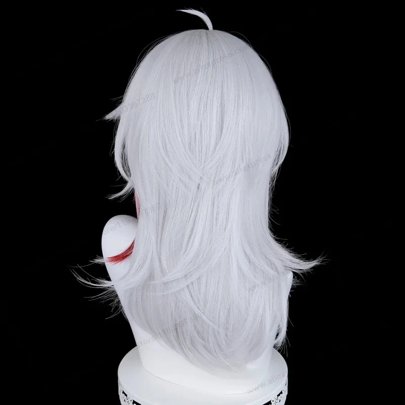 Zani تأثيري شعر مستعار اصطناعي 48 سنتيمتر الفضة مع النبيذ الأحمر يسلط الضوء على شعر مستعار أنيمي المرأة مقاومة ل W;3'f,6;t.8' #6