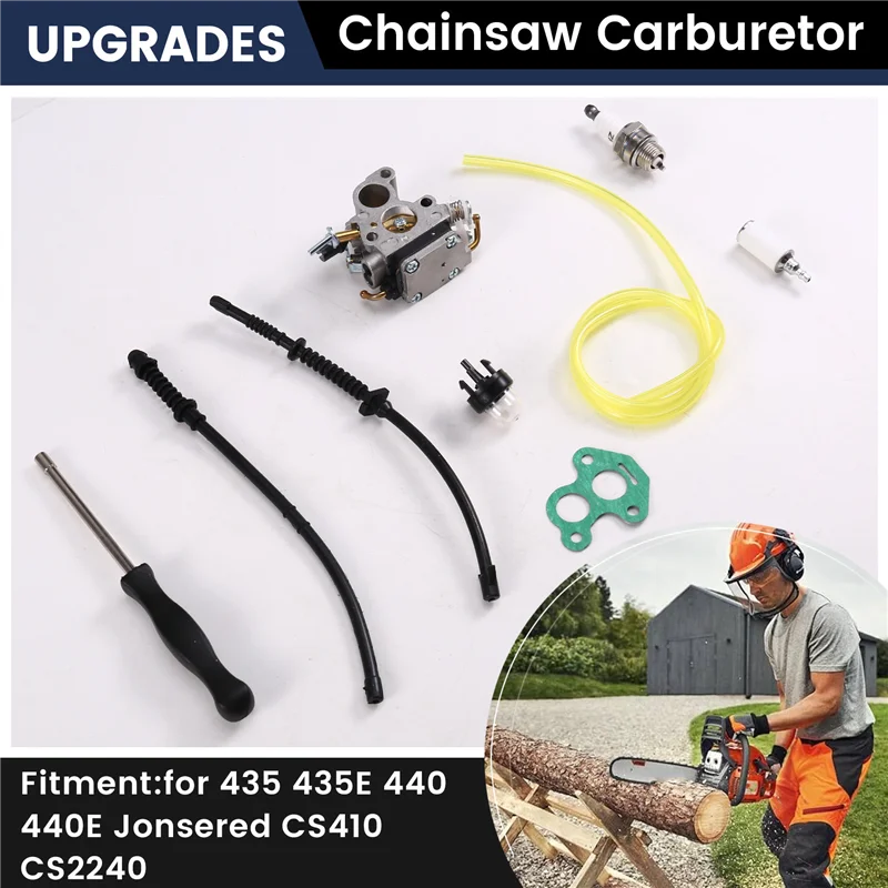 

CQMF-Carburetor Set For Husqvarna 435 435E 440 440E Jonsered CS 410 CS2240 Carb 506450501 Chainsaw Chain Saw Accessories