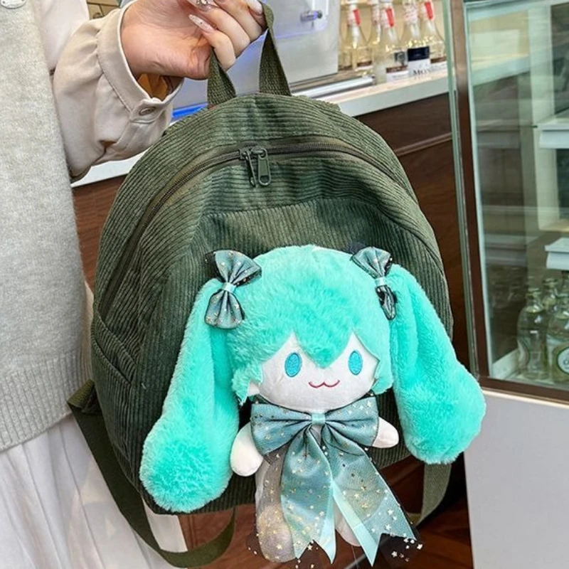 アニメ初音ミク3dドールバックパック　漫画風キュートなポータブル大容量学生文房具ブックバックパック　ソフト収納バッグギフト