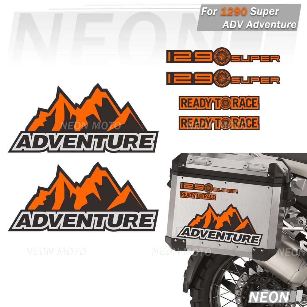 For 1290Super 1290 Super ADV Adventure Motorcycle Stickers Aluminum Decal Travelled Box Panniers Luggage Side Tail Top Cases
