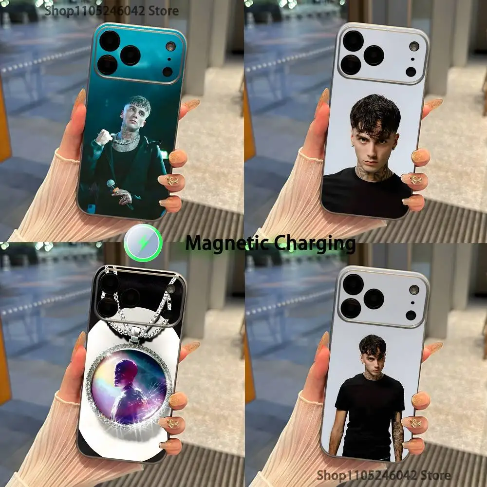 

T-Tony Boy UFORIA For iPhone 17,16,15,14,13,12,11,Pro,Max,Plus Magnetic Wireless Charging Transparent gray Phone Case