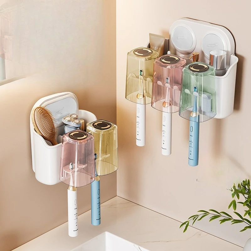 

Suction Cup Dental Appliance Storage Rack, Mouthwash Cup, Bathroom Toothbrush Wall Hanging Rack, Suction Cup Brushing Cup