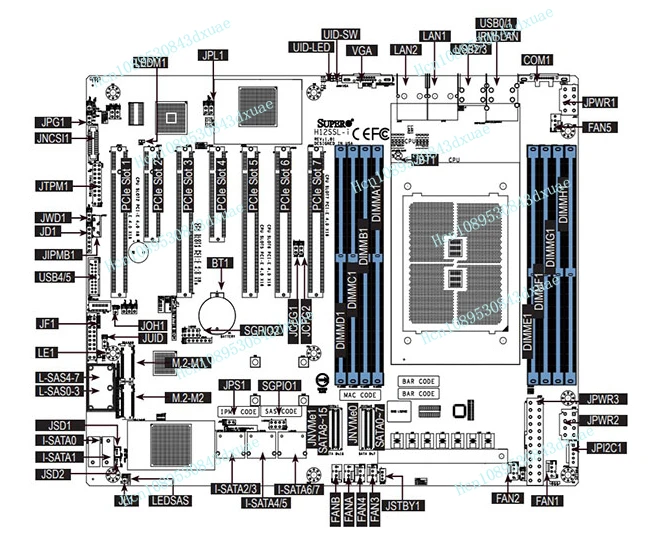 H12SSL-I Epyc Xiaolong 7763/7542/7302 Deep Learning Server Main Board Pcie4.0