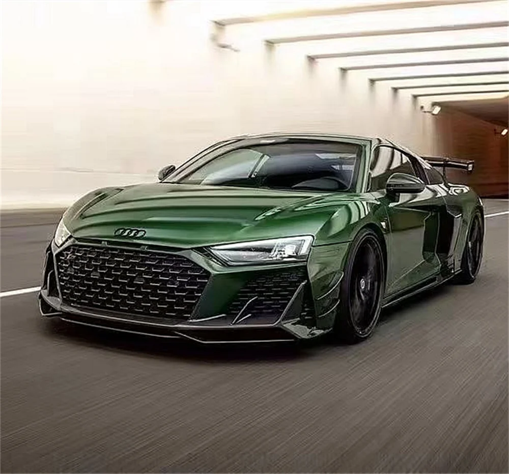 

2021+ R8 Dry Carbon Fiber Front Chin for Audi R8 Prepreg Carbon Fiber Front Lip for Audi R8 Lip Spoiler Body Kit