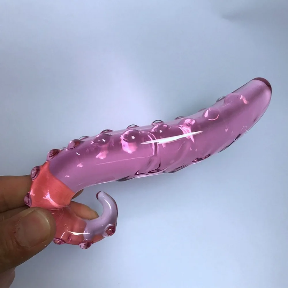 Pink Hippocampus Glass Dildo Realistic Dildo Sex Adults Toys Long Butt Plug Sex Toy for Women Glass Anal Plug Adult Toys