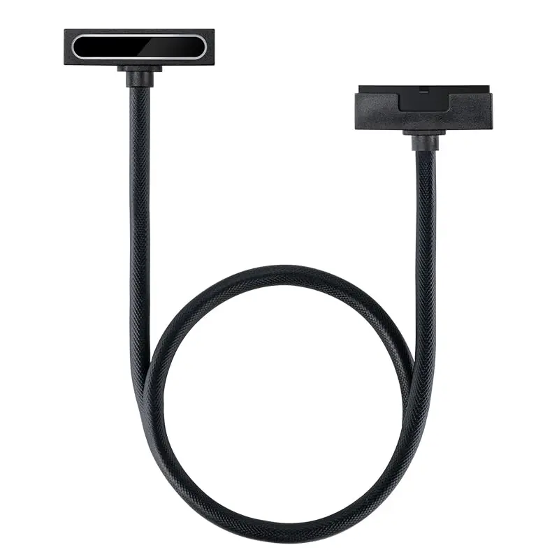 24PIN PC PSU Extension Cable for Motherboard with ARGB,18AWG 90° Right Angle Design Male-to-Female Connectors for PC Power Cord