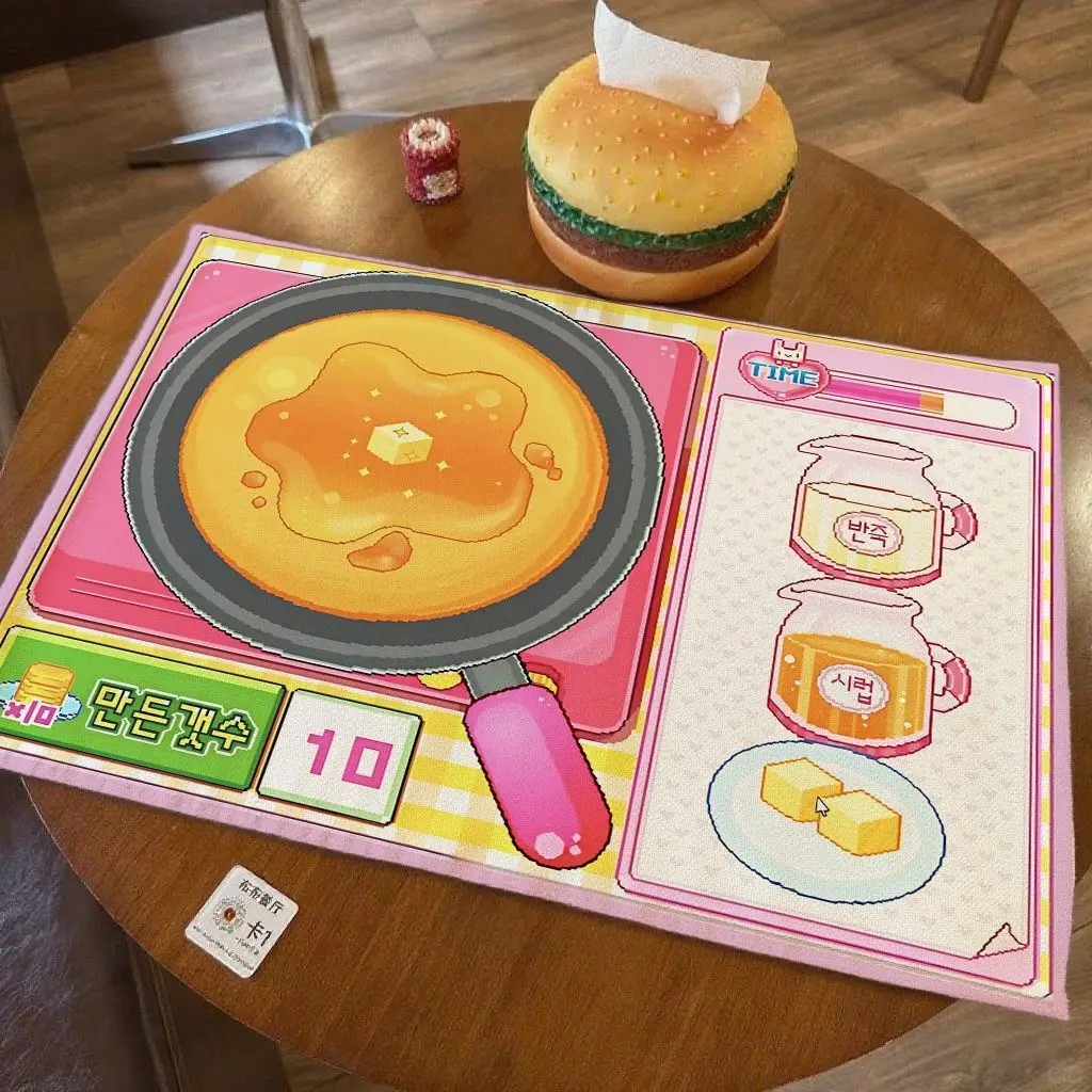 New model Japanese-style little chef polyester fiber table flag, nostalgic girl heart journal decoration, photo background cloth