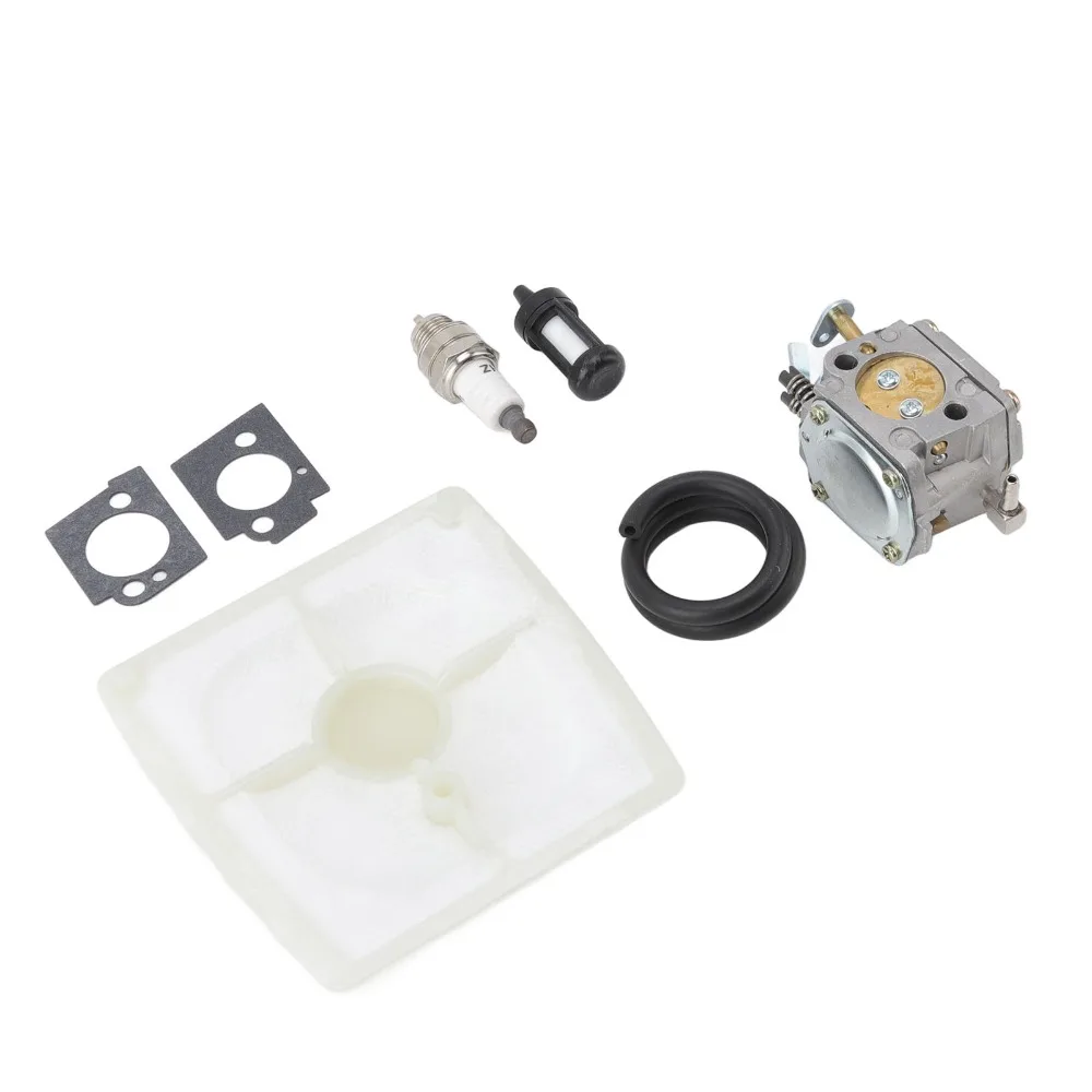 Professional Aluminum Carburetor Kit Compact Silver Fuel Filter Kit Easy to Install Air Filter Kit for Stihl 041 041AV 051AV