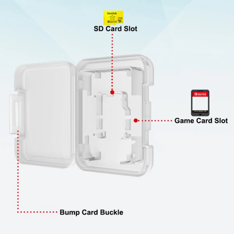10PCS Portable Single Game Dedicated TF Card Storage Holder Mini Case Protective Clear Box For Nintendo Switch Lite OLED