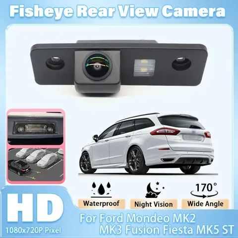 HD CCD 170HD ° 포드 몬데오 MK2 MK3 퓨전 피에스타 MK5 ST 클래식 아이콘 플렉스 머스탱 토러스용 후방 카메라