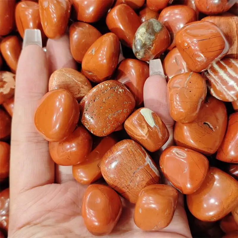 500G Natural Red Jasper Quartz Freeform Tumbled Stone Reiki Healing Crystals Energy Therapy Gemstones DIY Garden Decoration