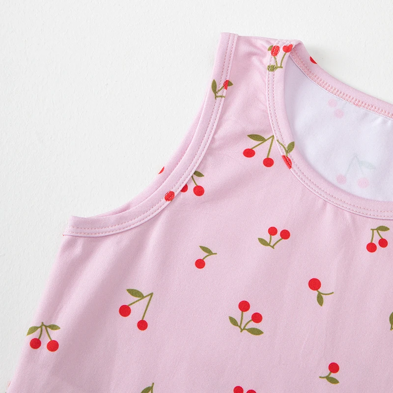 4-teiliges Set für Mädchen: Bequeme, vielseitige Weste für alle Jahreszeiten, süß bedrucktes Oberteil, lässiges ärmelloses T-Shirt für Kinder, Basic-Shirt – Detail 22
