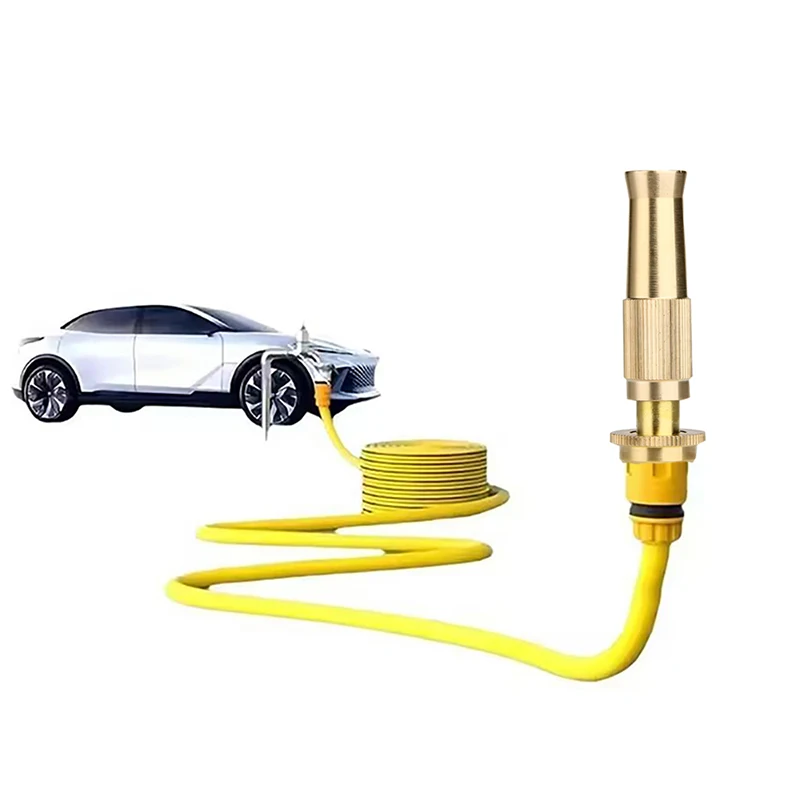 High Pressure Car Wash Squirt Water Gun Brass Spray Nozzle Spray Sprinkler High Pressure Direct Spray Garden Irrigation Tool