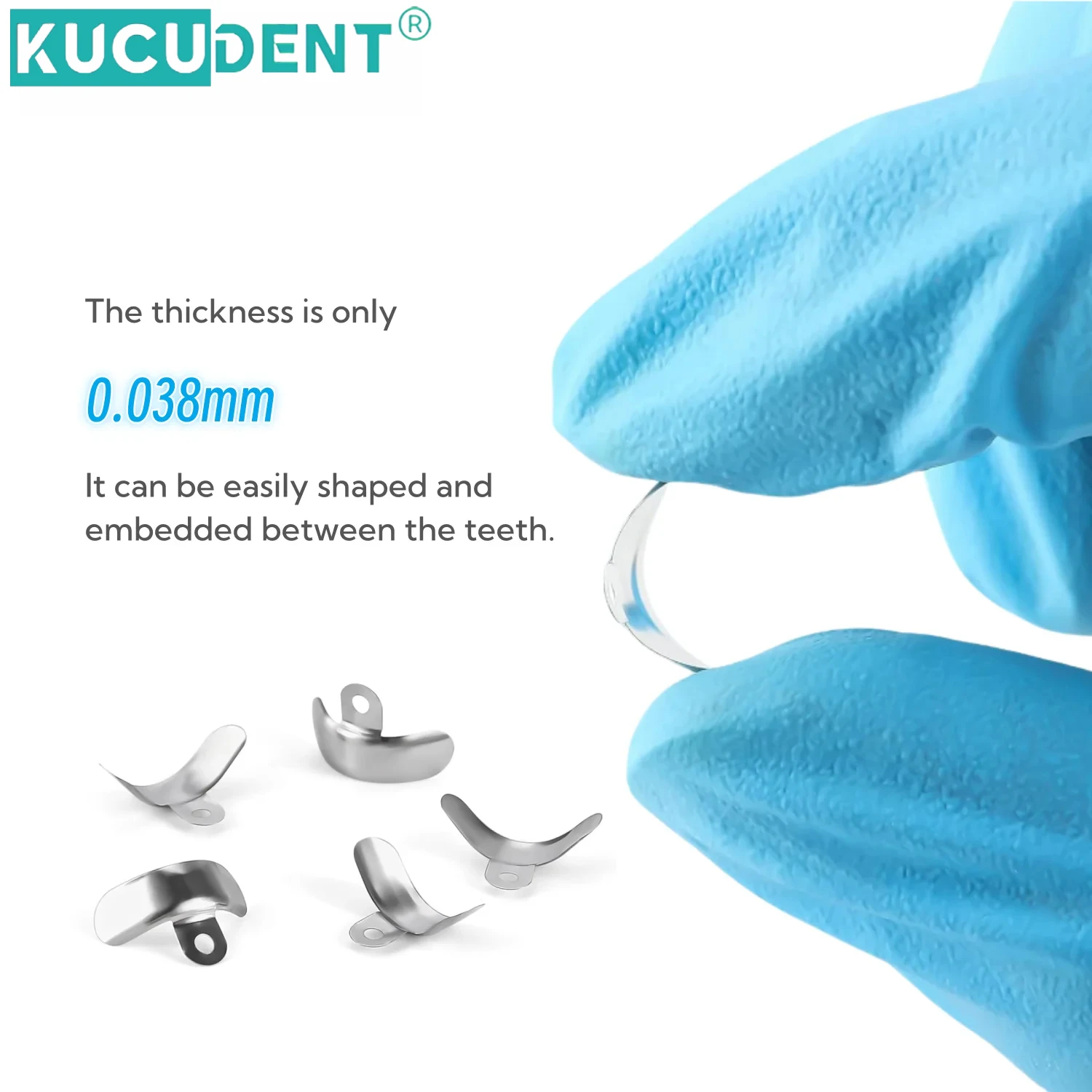 100 قطعة مجموعة فرقة مصفوفة الأسنان المعدنية الاقسام احيط المصفوفات الفرقة لاستبدال الأسنان 3.5/4.5/5.5/6.5 مللي متر مواد طبيب الأسنان