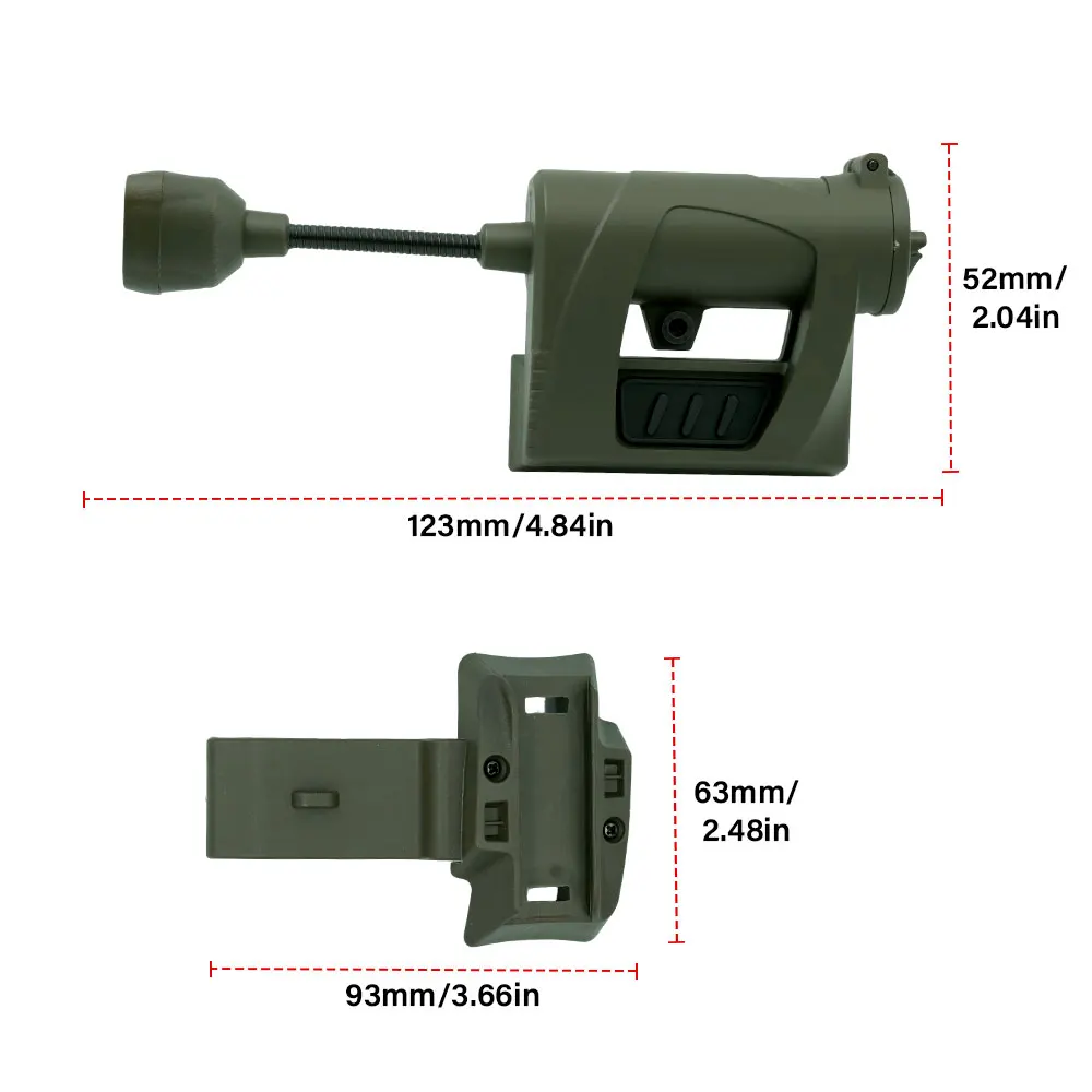 Taktische Helmleuchte, 3 Modi, LED-Taschenlampe, Helmlampe für Outdoor-Nachtbeleuchtung, Laser, Jagd, Militär, Radfahren, Angeln – Detail 20