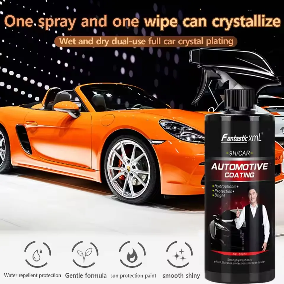 500ML Auto 9H Ceramic Coating Nano Glass Plated Crystal Liquid Hydrophobic Coating Waterproof Polishing Agent Paint 9H Hardness