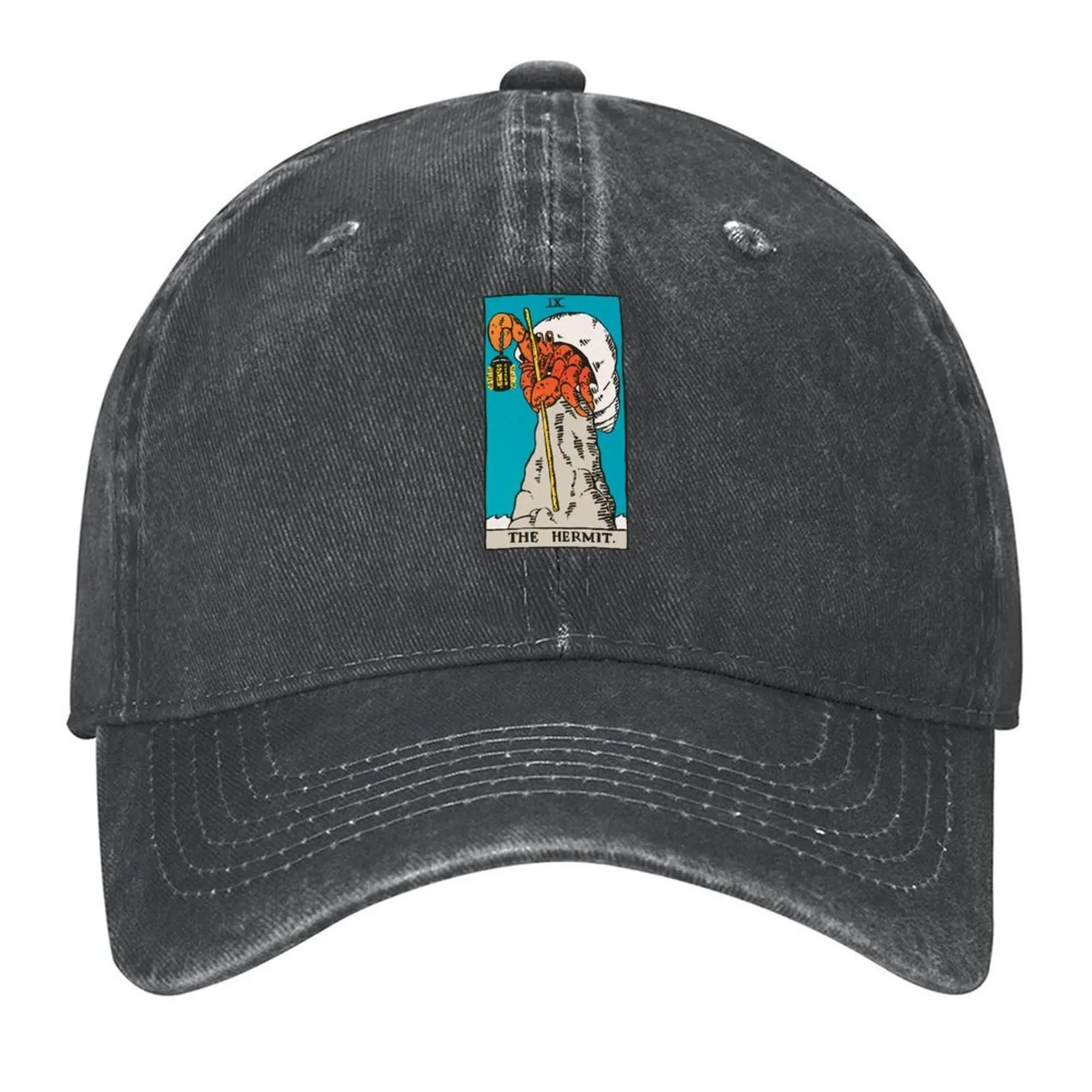 

The Hermit Crab Tarot Card Baseball Cap Hat Man Luxury men's big size hat black Golf Wear Men Golf Wear Women's