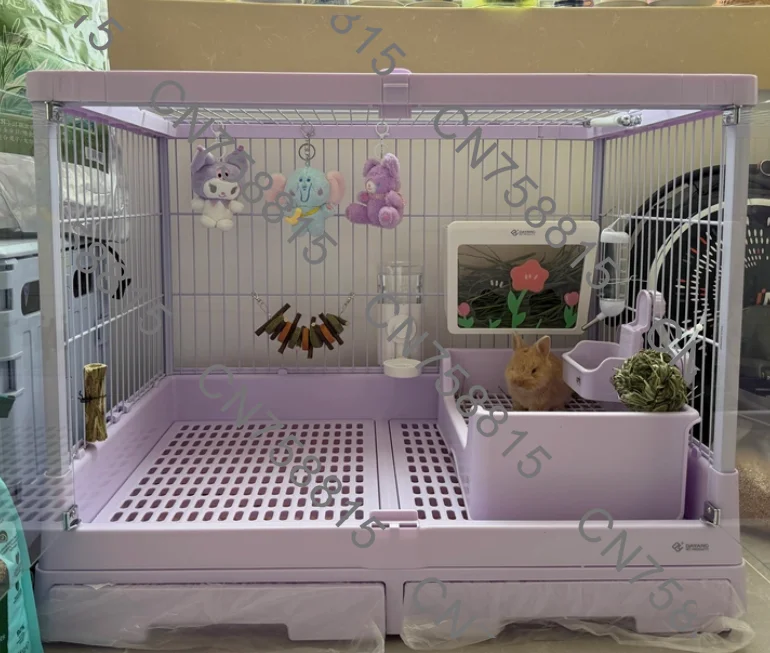 Anti-spray rabbit guinea pig family cage, new rabbit cage R81Pro R100pro landscape cage