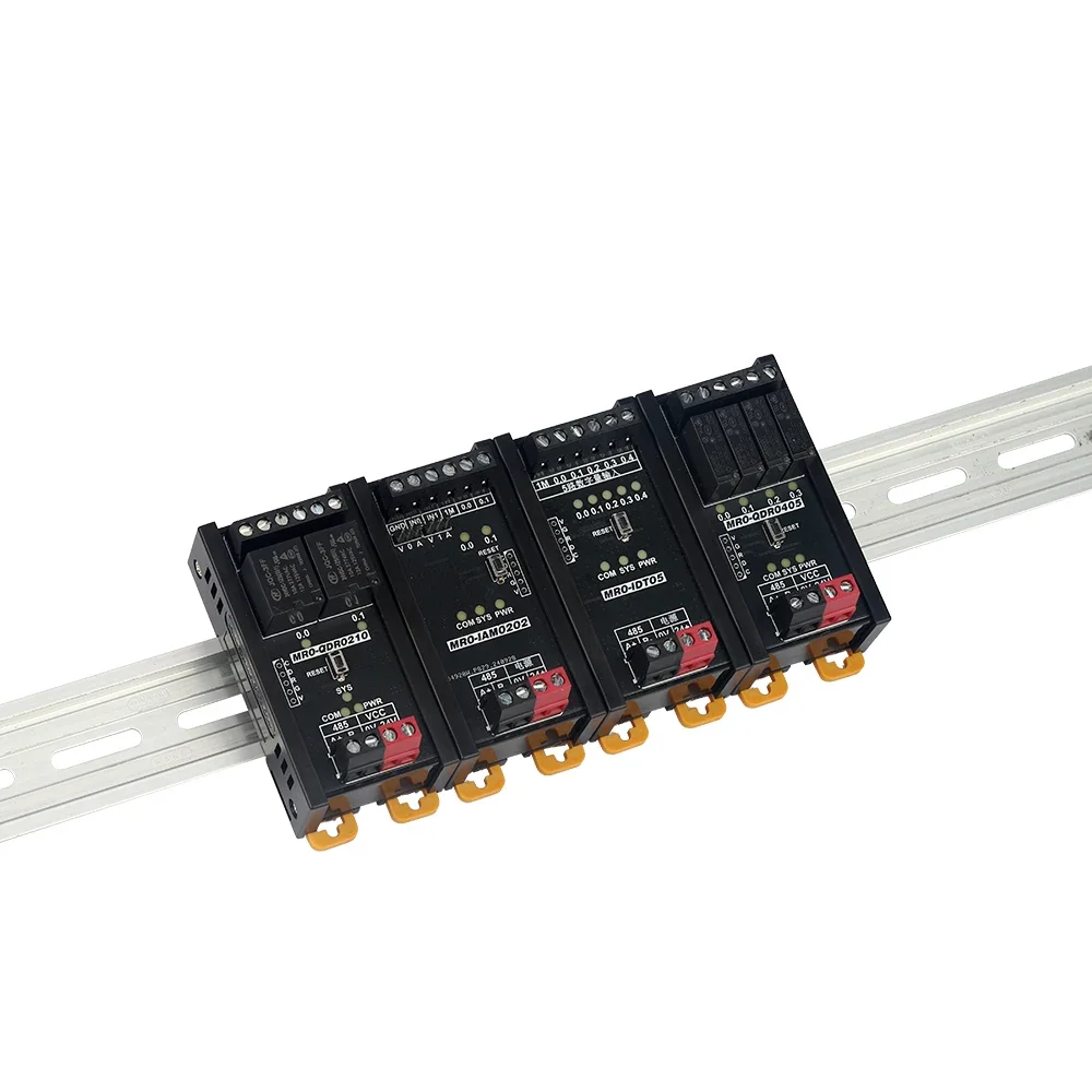 AMSAMOTION MR0 Module Modbus RTU Remote IO Acquisition Analog Switch RS485 Relay Transistor Serial Digital Output Temperature