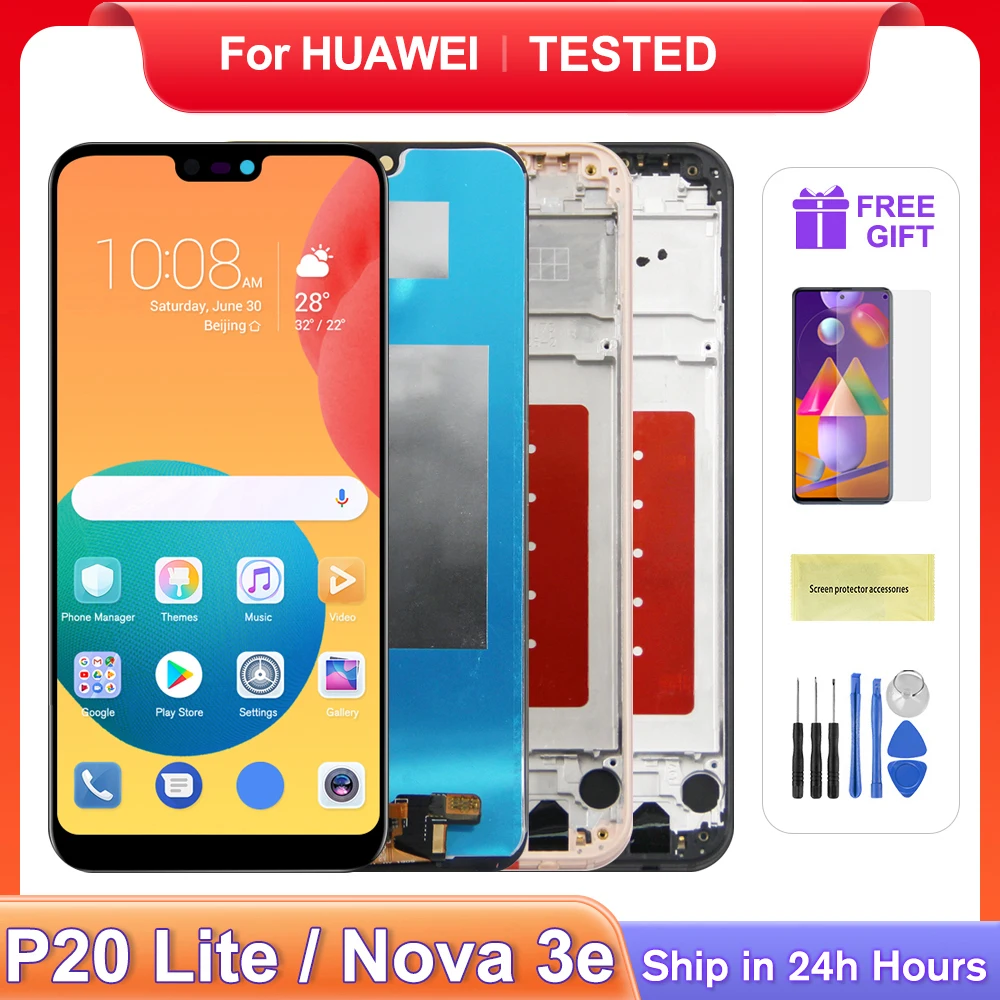 

For HUAWEI 5.84''P20 Lite For Ori Nova 3e ANE-LX1 LX3 LX2 LCD Display Touch Screen Digitizer Assembly Replacement