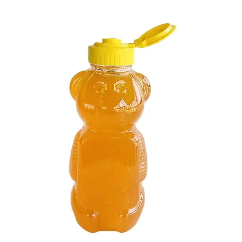 

Customized 480g PET Transparent Bear Shape Squeeze Honey Bottle Sauce Bottle