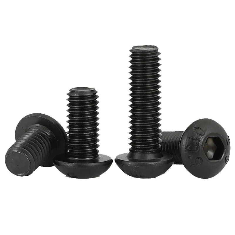 UNC4 # -40 6 # -32 8 # -32 10 # -32 ラウンドブラック 10.9 グレード鋼六角ネジ六角ネジキャップソケットボタンヘッドアレン家具ボルト